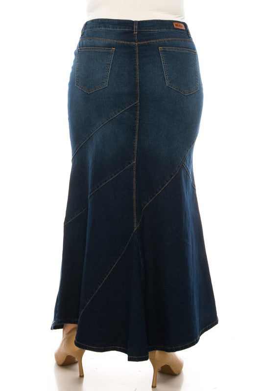 maxi long denim skirts, modbella, shopmodbella, jean skirts, jean long skirts, maxi denim skirt