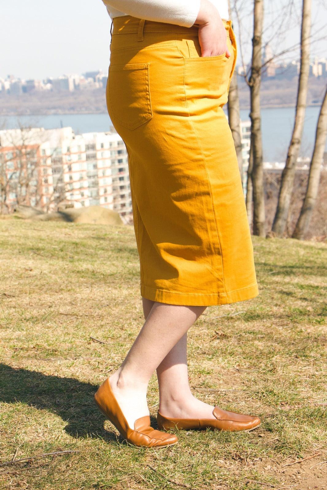 Aurielle Mustard Skirt - MODBELLA