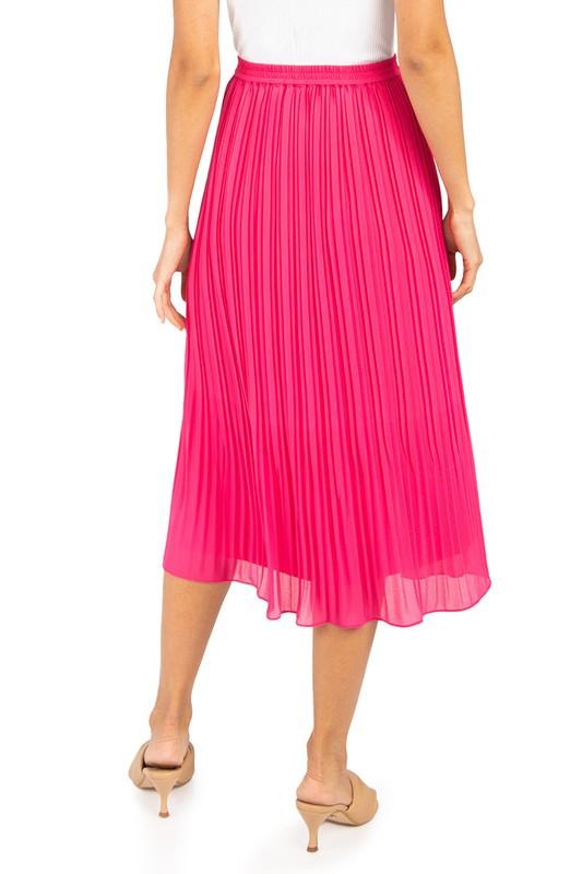 Eloise Fuchsia Pleated Skirt - MODBELLA