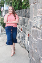 Miranda Dark Denim Skirt - MODBELLA