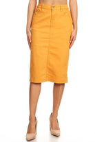 Aurielle Mustard Skirt - MODBELLA