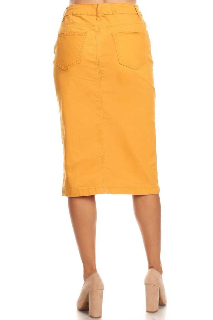 Aurielle Mustard Skirt - MODBELLA