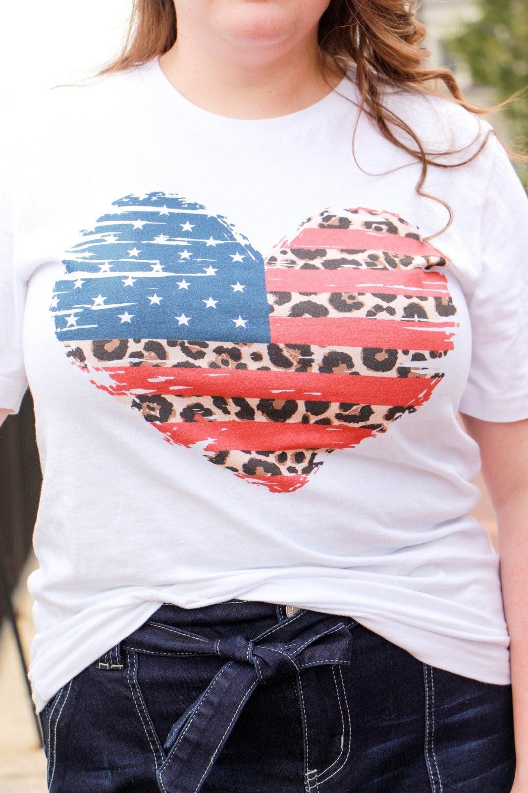 american shirt, heart shirt, shopmodbella, modbella, t-shirt, 4th of july, memorial day shirt, america shirt