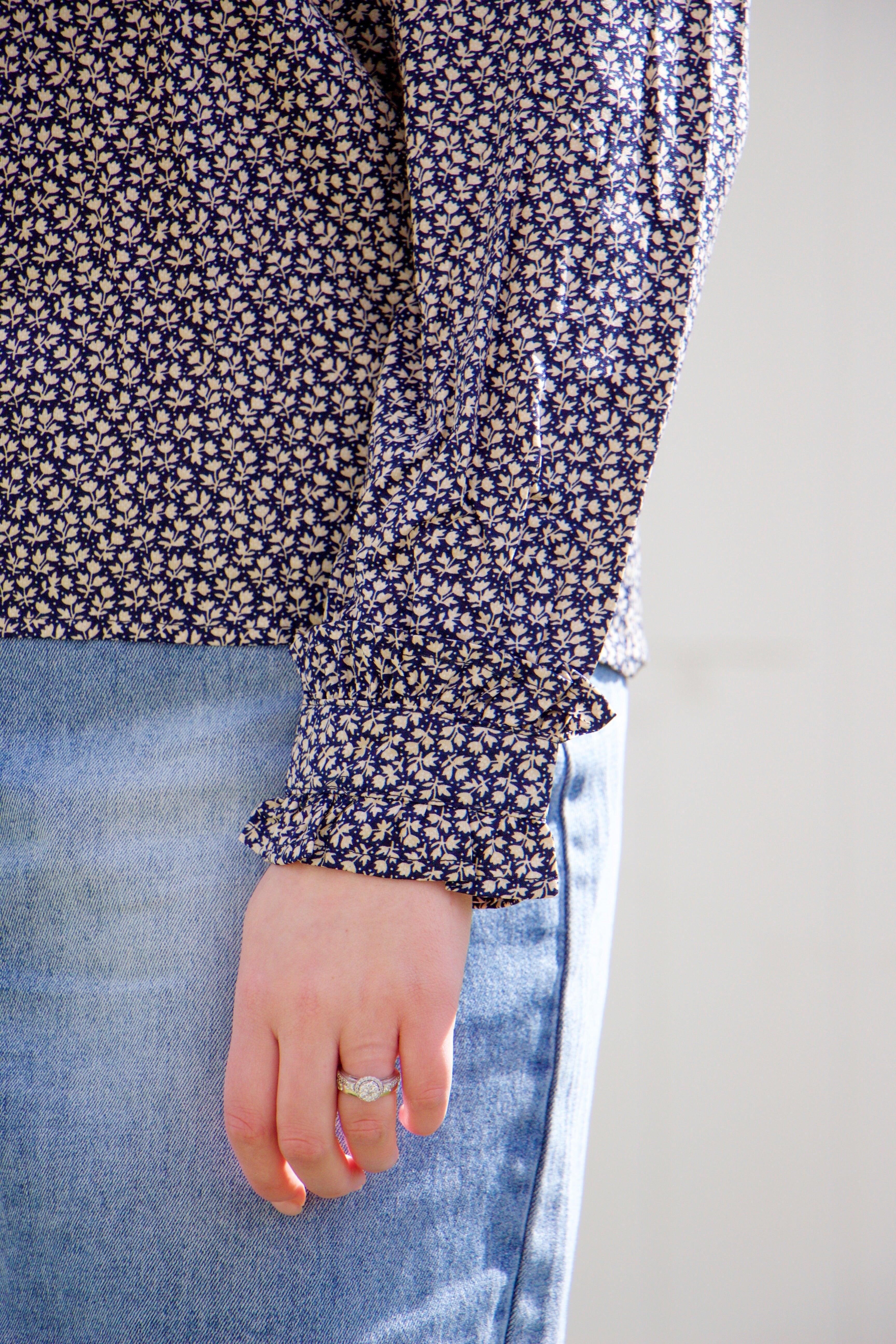 shopmodbella, modbella, dorothy top, ruffle top, floral top, long sleeve top, modest top, modesty, pentecostal, apostolic, modest fashion